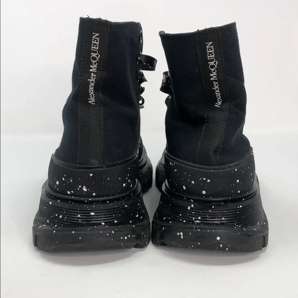 Alexander McQueen Paint Tread Slick High Black 682413 Men’s Sneakers - Size 41 - Picture 7 of 13